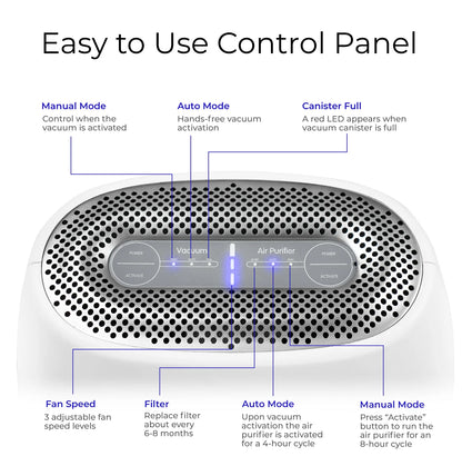 PUREVAC by N4NO™ - Smart 2 in 1 Vacuum & Air Purifier